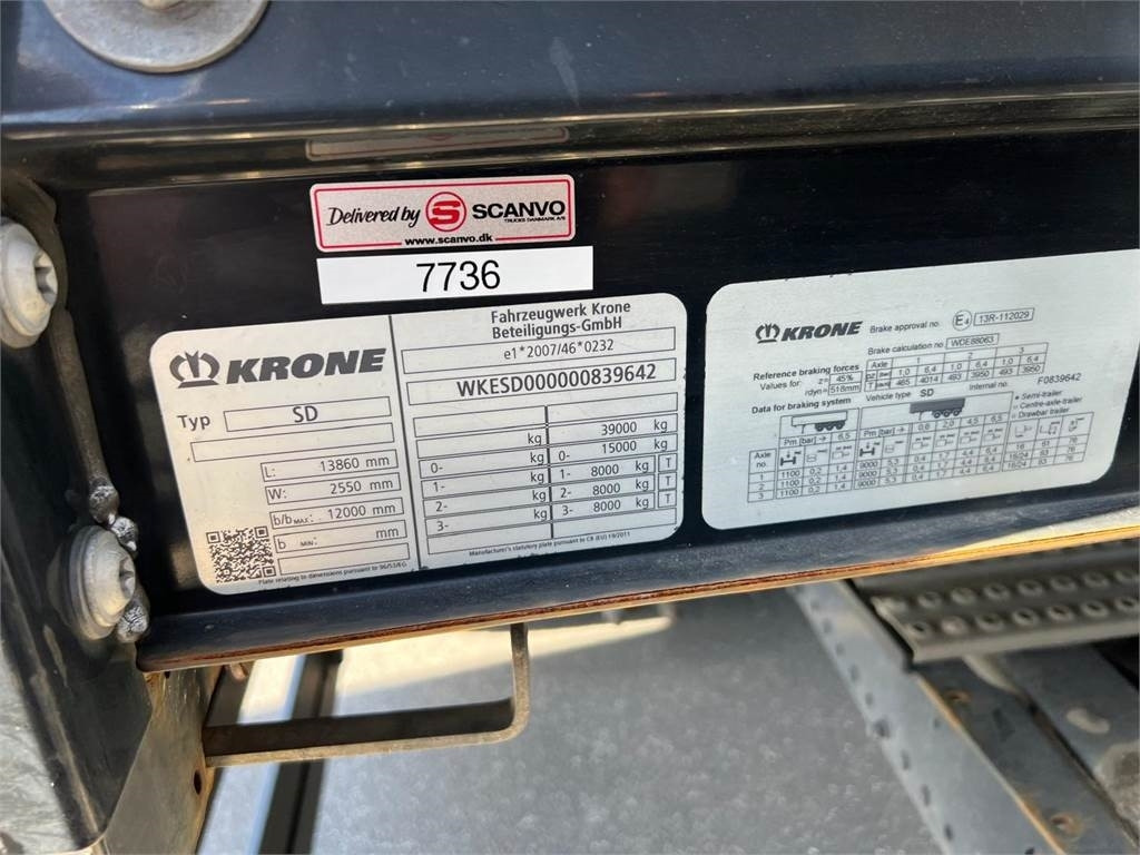 Semi-reboque de lona Krone 13,6 mtr: foto 16
