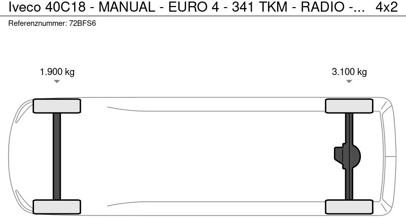 Tractor Iveco 40C18 - MANUAL - EURO 4 - 341 TKM - RADIO - BACKSEAT - 4 DOORS - GOOD CONDITION -: foto 10