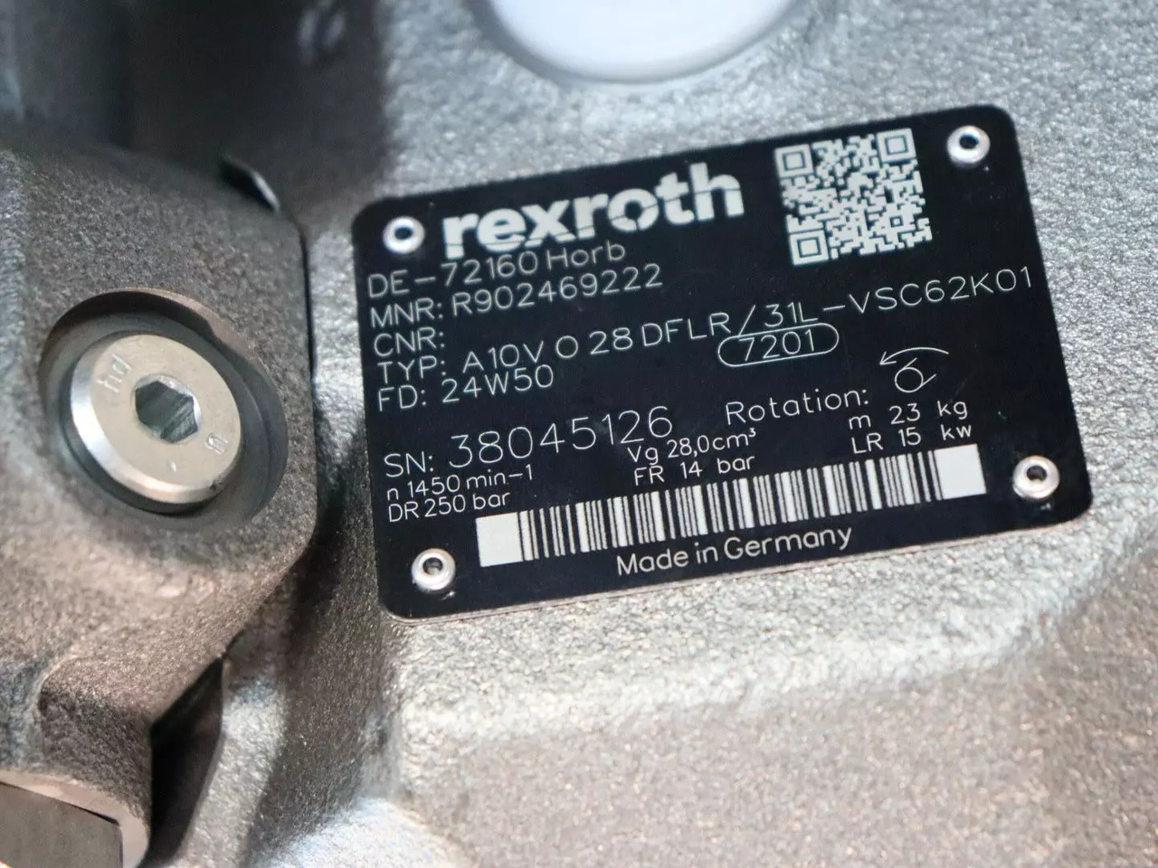 REXROTH A10VO28DFLR/31L-VSC62K01 - Bomba hidráulica de Máquina de construção: foto 5 REXROTH A10VO28DFLR/31L-VSC62K01 - Bomba hidráulica de Máquina de construção: foto 5
