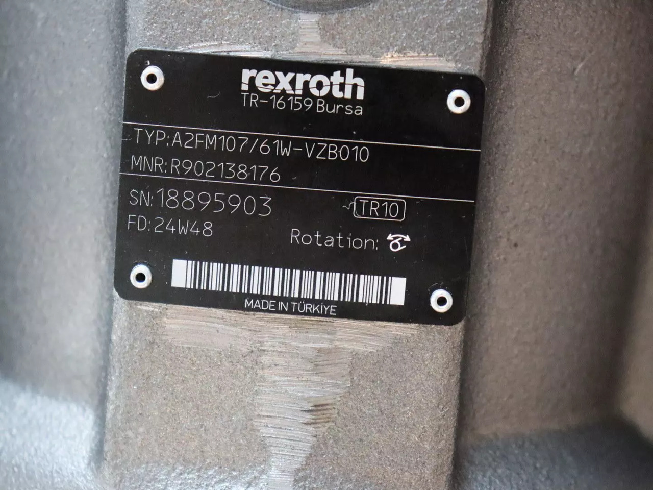 REXROTH A2FM107/61W-VZB010 - Motor hidráulico de Máquina de construção: foto 5 REXROTH A2FM107/61W-VZB010 - Motor hidráulico de Máquina de construção: foto 5