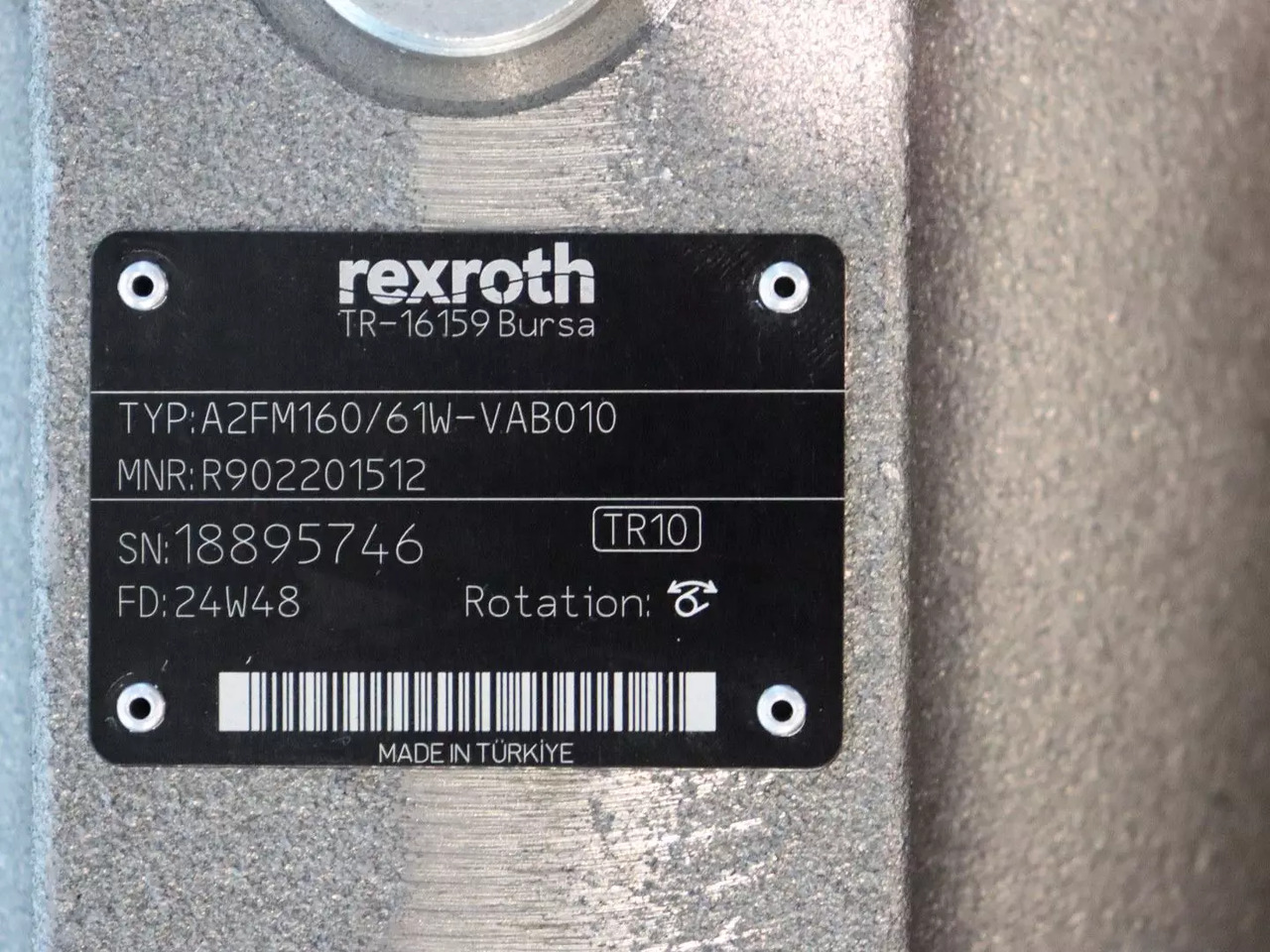 REXROTH A2FM160/61W-VAB010 - Motor hidráulico de Máquina de construção: foto 3 REXROTH A2FM160/61W-VAB010 - Motor hidráulico de Máquina de construção: foto 3