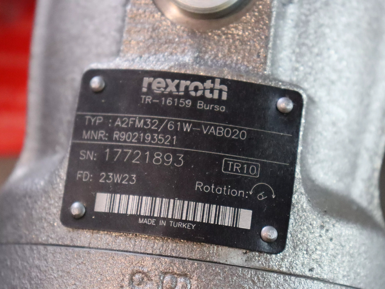 REXROTH A2FM63/61W-VAB020 - Motor hidráulico de Máquina de construção: foto 4 REXROTH A2FM63/61W-VAB020 - Motor hidráulico de Máquina de construção: foto 4