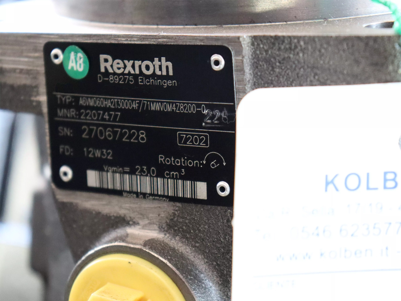 REXROTH A6VM060HA2T30004F/71MWV0M4Z8200-0 - Motor hidráulico de Máquina de construção: foto 4 REXROTH A6VM060HA2T30004F/71MWV0M4Z8200-0 - Motor hidráulico de Máquina de construção: foto 4