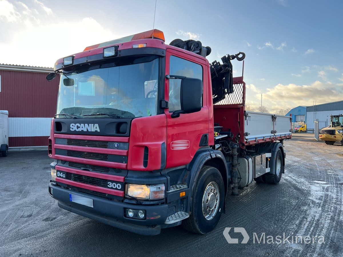 Caminhão basculante, Caminhão grua Scania 94G 300 Kran / Tippbil Scania 94G: foto 1
