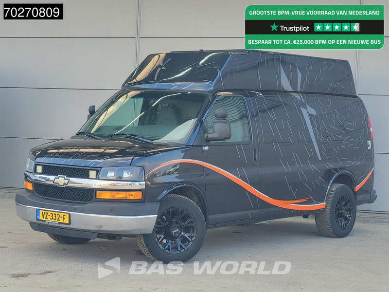 Chevrolet Chevy Van 6.0L V8 MARGE LPG Chevy Van Camper Basis APK 10-2025 GMC Savana 230V aansluiting Airco Camera Cruise 8m3 Airco Trekhaak Cruise c - Furgão compacto: foto 1 Chevrolet Chevy Van 6.0L V8 MARGE LPG Chevy Van Camper Basis APK 10-2025 GMC Savana 230V aansluiting Airco Camera Cruise 8m3 Airco Trekhaak Cruise c - Furgão compacto: foto 1