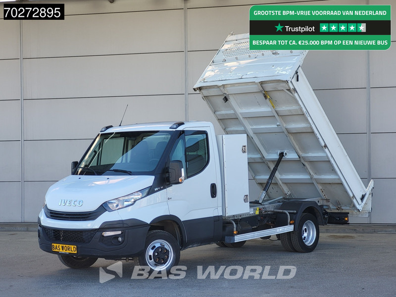 Iveco Daily 35C14 Kipper met Kist Dubbellucht 3,5t Trekhaak Airco Cruise Euro6 Kieper Benne Tipper Airco Trekhaak Cruise control - Furgão basculante: foto 1 Iveco Daily 35C14 Kipper met Kist Dubbellucht 3,5t Trekhaak Airco Cruise Euro6 Kieper Benne Tipper Airco Trekhaak Cruise control - Furgão basculante: foto 1