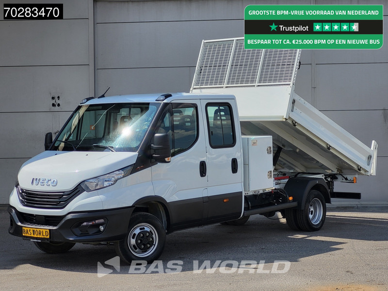 Iveco Daily 35C16 3.0L Kipper met Kist Dubbel Cabine Dubbellucht 3,5t Trekhaak Navi Airco Cruise Camera Euro6 Tipper Benne Kieper 2m3 Airco - Furgão basculante: foto 1 Iveco Daily 35C16 3.0L Kipper met Kist Dubbel Cabine Dubbellucht 3,5t Trekhaak Navi Airco Cruise Camera Euro6 Tipper Benne Kieper 2m3 Airco - Furgão basculante: foto 1