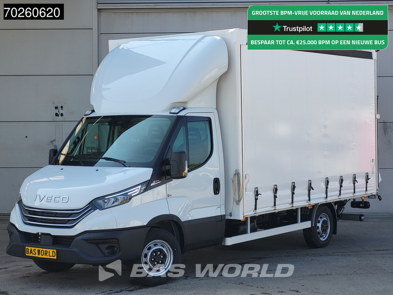 Iveco Daily 35S21 210PK Automaat Schuifzeilen met Laadklep ACC LED Bakwagen Schuifzeil Zeilen Koffer Meubelbak 23m3 Airco - Furgão de toldo: foto 1 Iveco Daily 35S21 210PK Automaat Schuifzeilen met Laadklep ACC LED Bakwagen Schuifzeil Zeilen Koffer Meubelbak 23m3 Airco - Furgão de toldo: foto 1