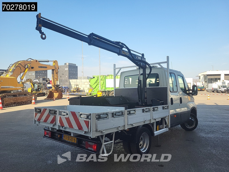 Furgão caixa aberta Iveco Daily 50C17 3.0L Automaat DC Open laadbak Kraan Hiab 017T-2 Airco APK 10-2025 Pickup Crane Kraanwagen Pritsche Airco Dubbel cabine: foto 6