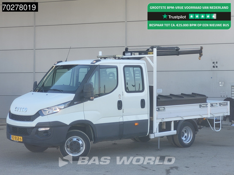 Iveco Daily 50C17 3.0L Automaat DC Open laadbak Kraan Hiab 017T-2 Airco APK 10-2025 Pickup Crane Kraanwagen Pritsche Airco Dubbel cabine - Furgão caixa aberta: foto 1 Iveco Daily 50C17 3.0L Automaat DC Open laadbak Kraan Hiab 017T-2 Airco APK 10-2025 Pickup Crane Kraanwagen Pritsche Airco Dubbel cabine - Furgão caixa aberta: foto 1