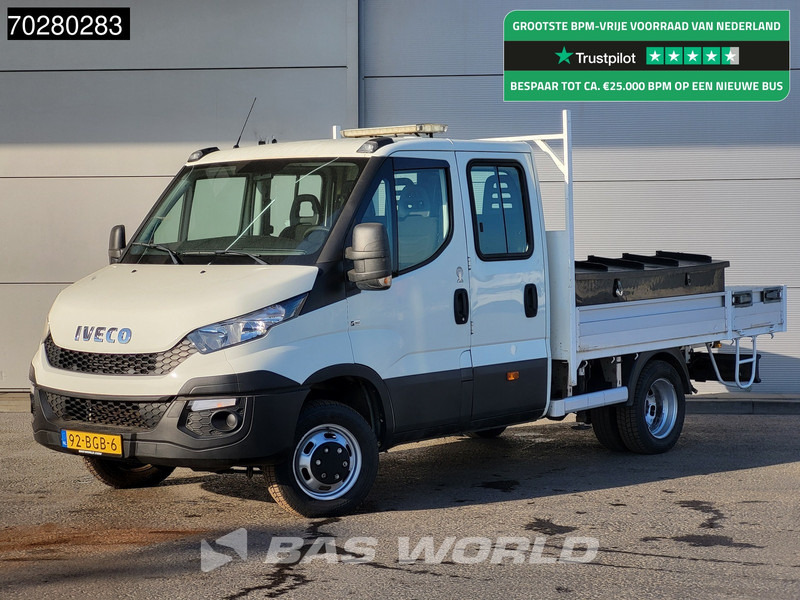 Iveco Daily 50C17 3,0L Automaat HIAB 017T-2 DC Open laadbak Kraan Dubbellucht Airco Euro6 Pickup Crane Kraanwagen Pritsche Airco Dubbel cabi - Furgão caixa aberta: foto 1 Iveco Daily 50C17 3,0L Automaat HIAB 017T-2 DC Open laadbak Kraan Dubbellucht Airco Euro6 Pickup Crane Kraanwagen Pritsche Airco Dubbel cabi - Furgão caixa aberta: foto 1