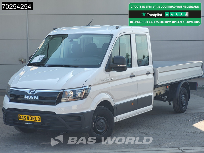 MAN TGE 3.140 Automaat Open laadbak 2.5t trekhaak Dubbel Cabine Airco Cruise Pritsche Pickup Airco Trekhaak Cruise control - Furgão caixa aberta: foto 1 MAN TGE 3.140 Automaat Open laadbak 2.5t trekhaak Dubbel Cabine Airco Cruise Pritsche Pickup Airco Trekhaak Cruise control - Furgão caixa aberta: foto 1