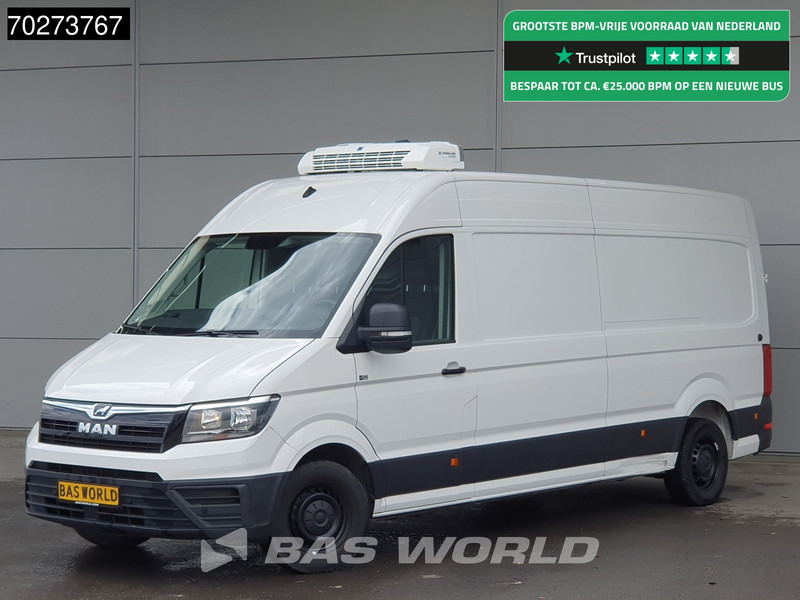 MAN TGE 3.140 Koelwagen Automaat Thermo King V-200 MAX L4H3 Airco Camera Parkeersensoren L3H2 Euro6 Koel Koeler Kühl Kühler Kühlwagen 12m3 Air - Carrinha frigorífica: foto 1 MAN TGE 3.140 Koelwagen Automaat Thermo King V-200 MAX L4H3 Airco Camera Parkeersensoren L3H2 Euro6 Koel Koeler Kühl Kühler Kühlwagen 12m3 Air - Carrinha frigorífica: foto 1