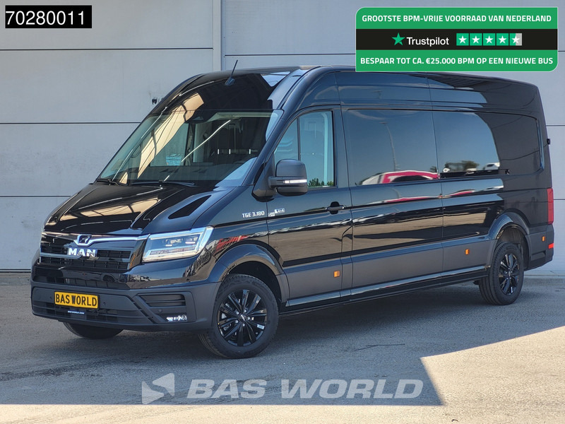 MAN TGE 3.180 4x4 Automaat 2025 Facelift L4H3 LED ACC Navi Airco Cruise Camera Parkeersensoren L3H2 Allrad 4WD 15m3 Airco - Furgão: foto 1 MAN TGE 3.180 4x4 Automaat 2025 Facelift L4H3 LED ACC Navi Airco Cruise Camera Parkeersensoren L3H2 Allrad 4WD 15m3 Airco - Furgão: foto 1