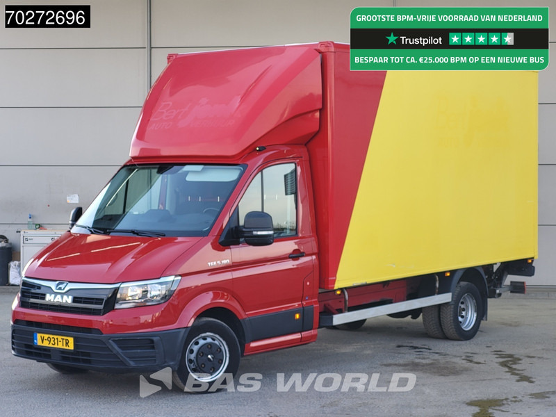 MAN TGE 5.180 Automaat Laadklep Zijdeur Bakwagen 180PK Lat om Lat Airco Cruise Meubelbak Koffer 22m3 Airco Cruise control - Carrinha de contentor: foto 1 MAN TGE 5.180 Automaat Laadklep Zijdeur Bakwagen 180PK Lat om Lat Airco Cruise Meubelbak Koffer 22m3 Airco Cruise control - Carrinha de contentor: foto 1
