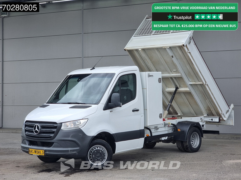 Mercedes-Benz Sprinter 514 CDI Kipper met Kist Dubbel Cabine Dubbellucht 3,5t Trekhaak Airco Cruise Euro6 Tipper Benne Kieper 1m3 Airco Trekhaak Cruise - Furgão basculante: foto 1 Mercedes-Benz Sprinter 514 CDI Kipper met Kist Dubbel Cabine Dubbellucht 3,5t Trekhaak Airco Cruise Euro6 Tipper Benne Kieper 1m3 Airco Trekhaak Cruise - Furgão basculante: foto 1