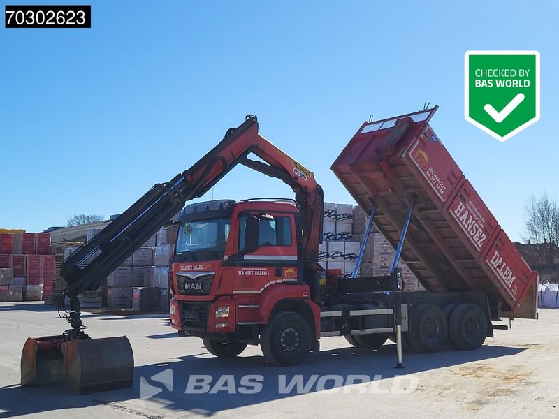 MAN TGS 33.440 6X4 Palfinger PK23001-EH Kran Crane Big-Axle 13m3 tipper Euro 6 - Caminhão basculante, Caminhão grua: foto 1 MAN TGS 33.440 6X4 Palfinger PK23001-EH Kran Crane Big-Axle 13m3 tipper Euro 6 - Caminhão basculante, Caminhão grua: foto 1