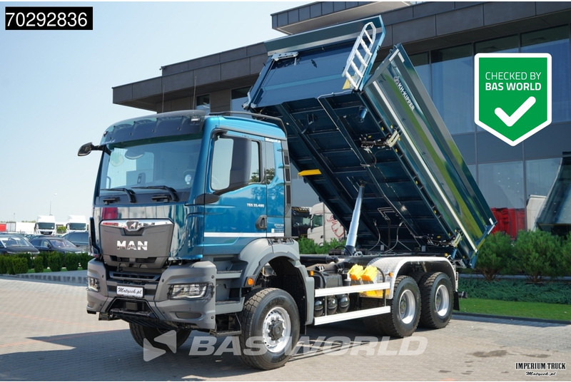 MAN TGS 33.480 TGS 6X6 11m3 KH-3-Way Kipper 6x6 Steel Suspension Automatic Big-Axle Euro 6 - Caminhão basculante: foto 1 MAN TGS 33.480 TGS 6X6 11m3 KH-3-Way Kipper 6x6 Steel Suspension Automatic Big-Axle Euro 6 - Caminhão basculante: foto 1