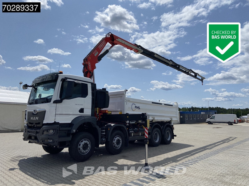 MAN TGS 35.440 8X4 NEW! Fassi F275.026 Kran Crane 13m3 3-Sided Tipper Big-Axle Euro 6 - Caminhão basculante, Caminhão grua: foto 1 MAN TGS 35.440 8X4 NEW! Fassi F275.026 Kran Crane 13m3 3-Sided Tipper Big-Axle Euro 6 - Caminhão basculante, Caminhão grua: foto 1
