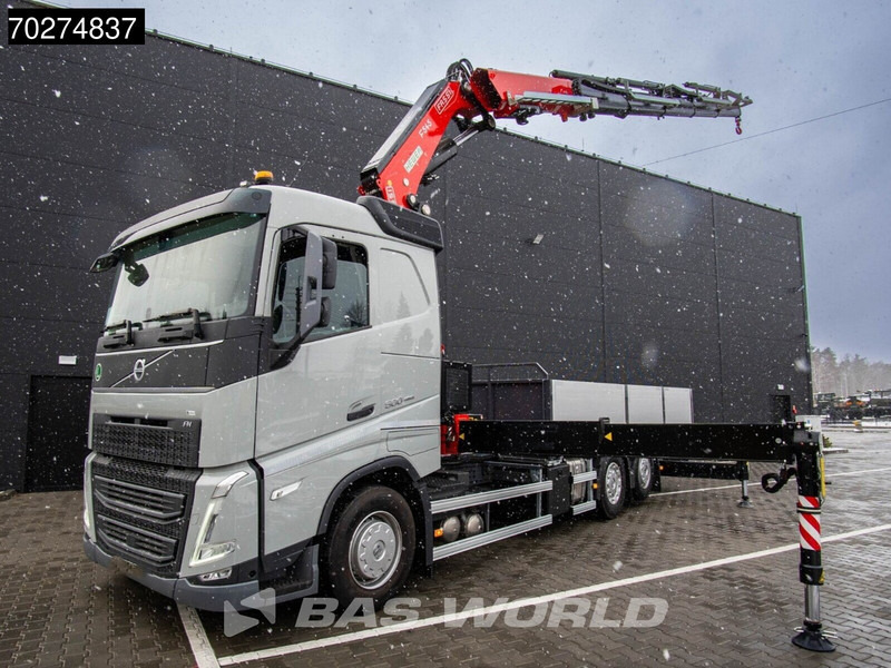 Camião de caixa aberta/ Plataforma, Caminhão grua nuevo Volvo FH 500 6X2 NEW! Fassi F545RA Kran Crane VEB+ Lift-Lenkachse: foto 7