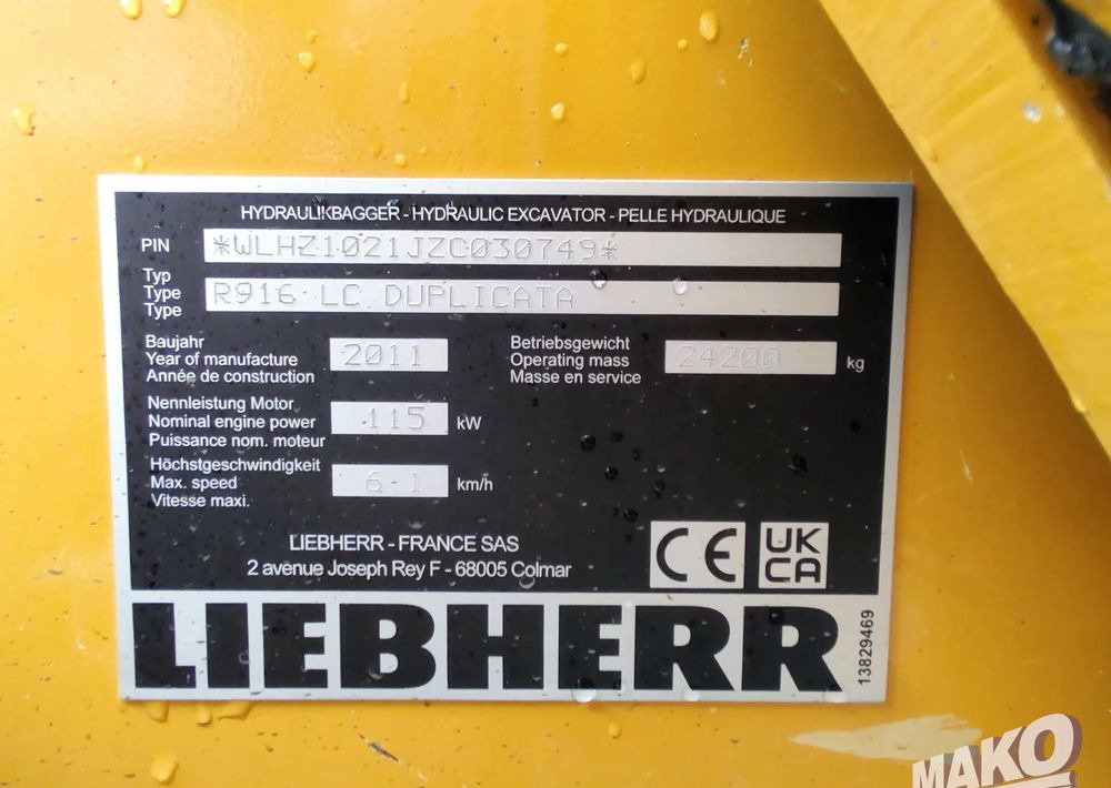 Escavadora de rastos Liebherr R916 LC: foto 15