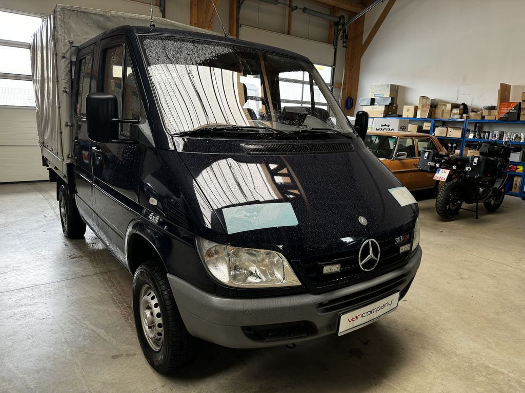 Furgão caixa aberta, Carrinha cabine dupla Mercedes-Benz Sprinter 313 CDI kurz 4x4 Allrad Untersetzung: foto 1