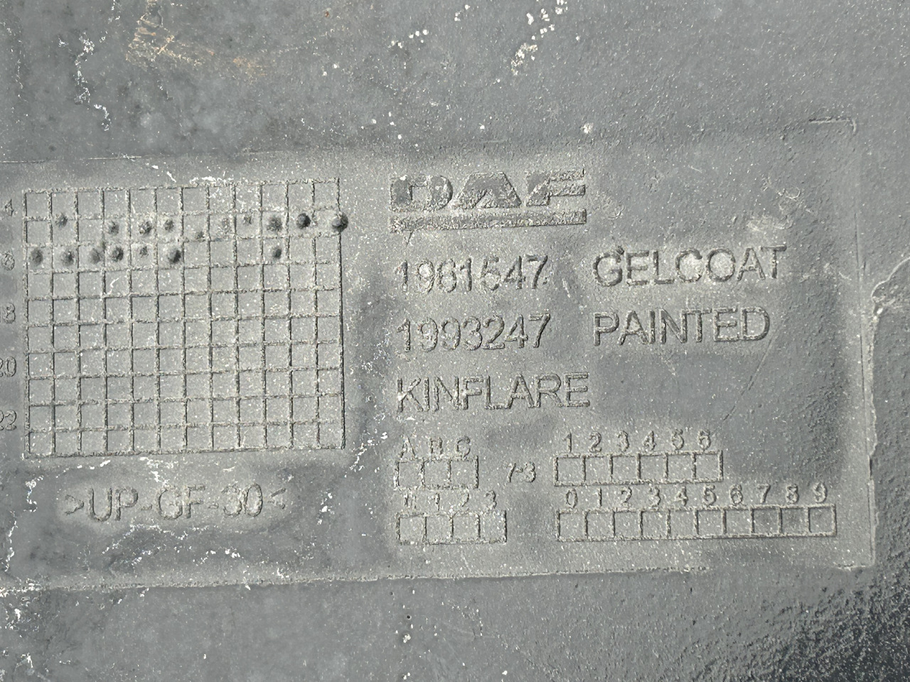 Peça universal DAF A SET OF DAF XF 106 SPOILER: foto 17