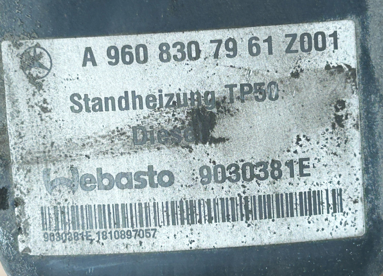 Aquecimento/ Ventilação de Caminhão MERCEDES-BENZ Webasto TP50  ACTROS MP4: foto 9