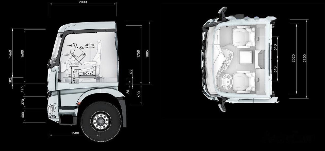Cabine nuevo Mercedes-Benz Actros MP4  for Mercedes-Benz ACTROS ANTOS AXOR: foto 6