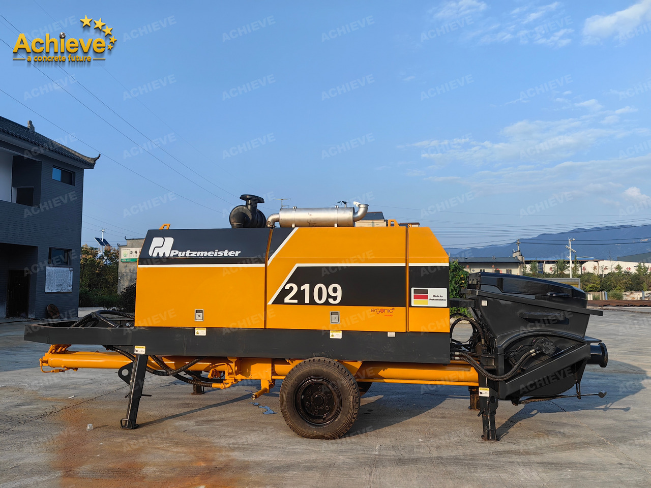 Putzmeister 2013 putzmeist BSA2109H-D Stationary concrete pump【ACHIEVE】TOP CONDITION!!! - Bomba de betão estacionária: foto 1 Putzmeister 2013 putzmeist BSA2109H-D Stationary concrete pump【ACHIEVE】TOP CONDITION!!! - Bomba de betão estacionária: foto 1