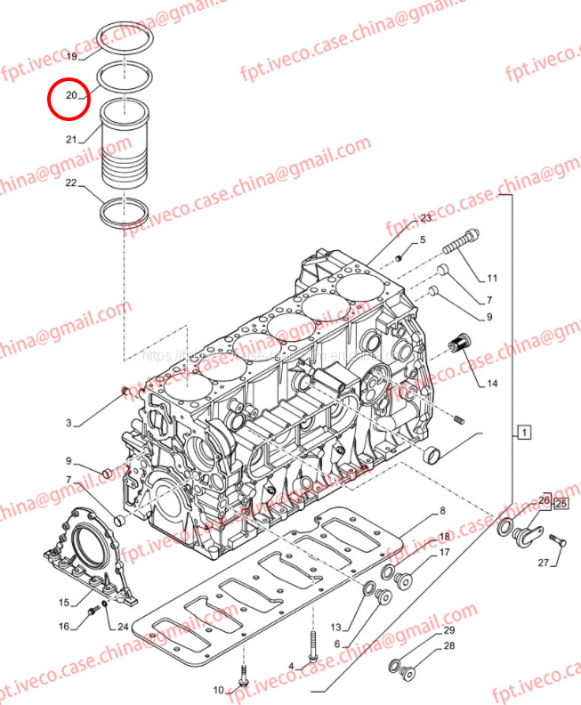 FPT IVECO CASE Cursor9 F2CFE614A*B041/F2CGE614F*V004 5802431166 Cylinder liner O-ring (non-black)99459175 - Piston/ Anel/ Buch de Caminhão: foto 3 FPT IVECO CASE Cursor9 F2CFE614A*B041/F2CGE614F*V004 5802431166 Cylinder liner O-ring (non-black)99459175 - Piston/ Anel/ Buch de Caminhão: foto 3