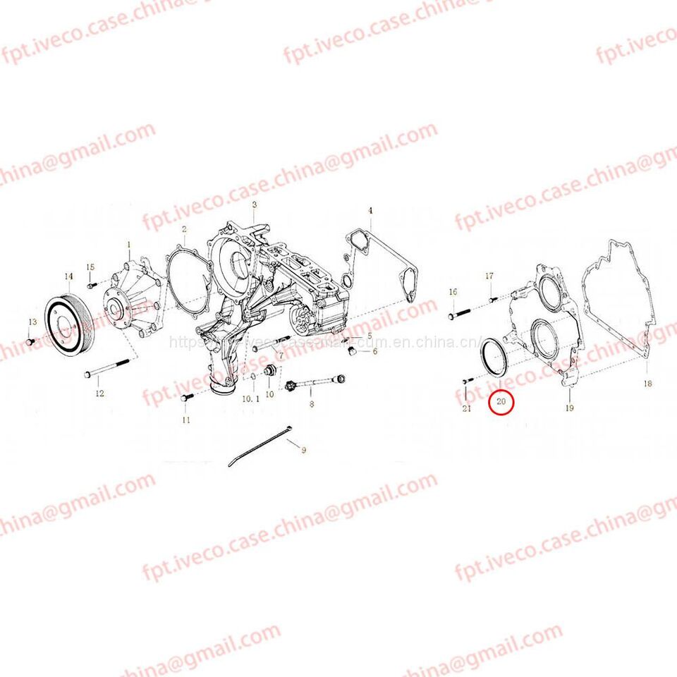 MAN D2066 Crankshaft front oil seal 01510-6008 - Cambota de Caminhão: foto 1 MAN D2066 Crankshaft front oil seal 01510-6008 - Cambota de Caminhão: foto 1
