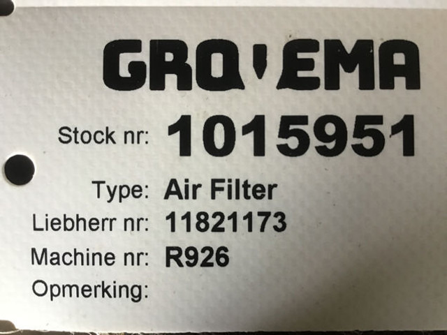 Liebherr Air Filter - Filtro de ar: foto 2 Liebherr Air Filter - Filtro de ar: foto 2