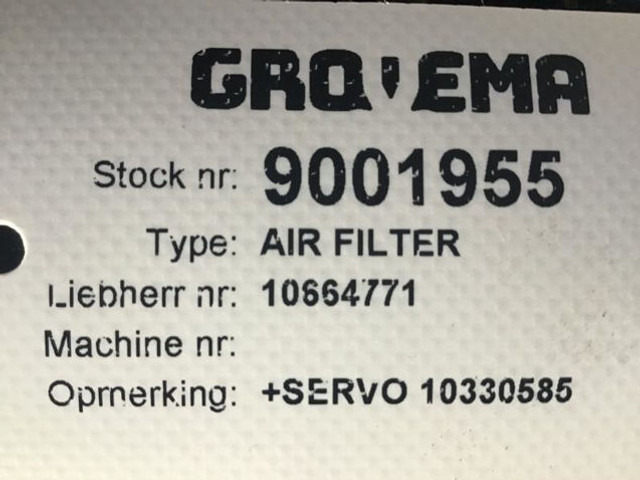 Liebherr Air Filter - Filtro de ar: foto 4 Liebherr Air Filter - Filtro de ar: foto 4