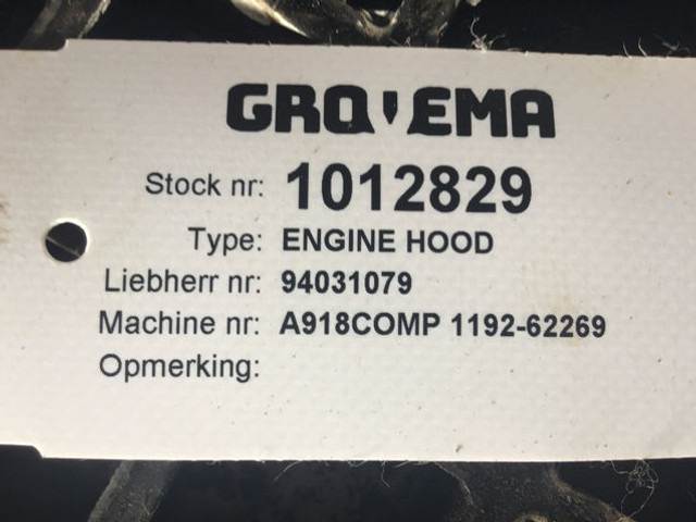Liebherr Engine Hood - Capô: foto 2 Liebherr Engine Hood - Capô: foto 2