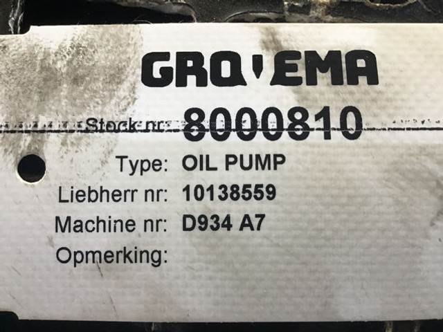 Liebherr Oil Pump - Bomba de óleo: foto 4 Liebherr Oil Pump - Bomba de óleo: foto 4