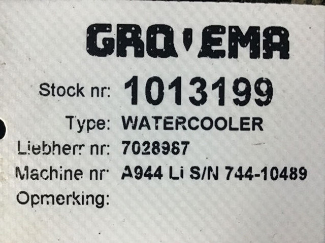 Liebherr Water Cooler - Intercooler: foto 3 Liebherr Water Cooler - Intercooler: foto 3