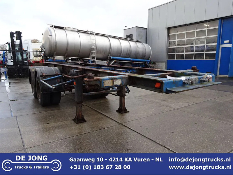 Groenewegen 20 FT Chassis / Steel Suspension / Double Tyres - Semireboque transportador de contêineres/ Caixa móvel: foto 1 Groenewegen 20 FT Chassis / Steel Suspension / Double Tyres - Semireboque transportador de contêineres/ Caixa móvel: foto 1