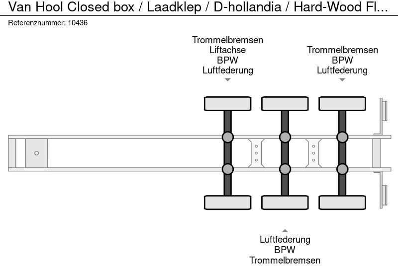 Locação de Van Hool Closed box / Laadklep / D-hollandia / Hard-Wood Floor / 1x Lift Axle Van Hool Closed box / Laadklep / D-hollandia / Hard-Wood Floor / 1x Lift Axle: foto 10