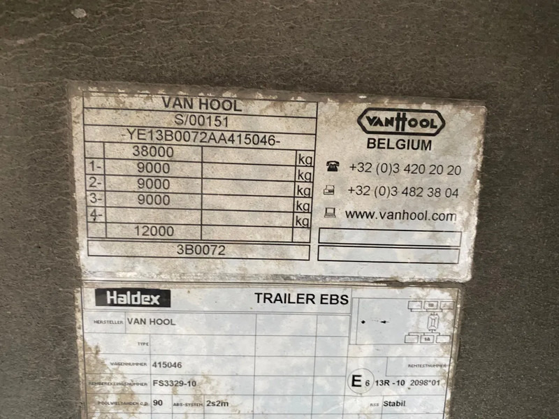Semi-reboque de lona Van Hool Tautliner / ADR / 1x Lift axle / SAF + Disc: foto 10