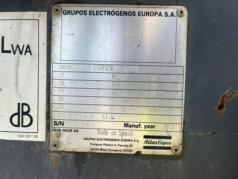 Atlas-Copco QAS 40 - Gerador elétrico: foto 5 Atlas-Copco QAS 40 - Gerador elétrico: foto 5