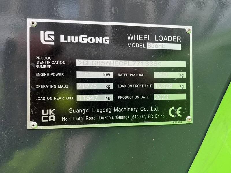 Carregadeira de rodas LIUGONG 856 HE: foto 6