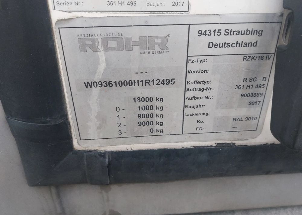 Reboque frigorífico Inny Przyczepa ROHR: foto 7 Reboque frigorífico Inny Przyczepa ROHR: foto 7