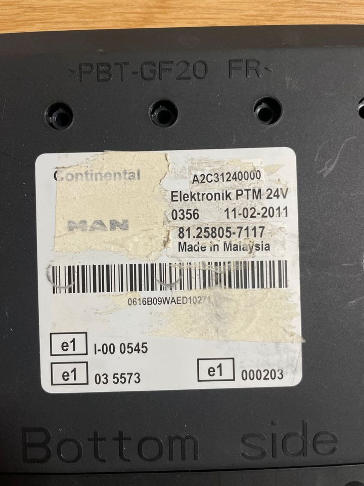 MAN TGS TGL TGX Elektronik PTM Steuergerät 81.25805-7117 - Centralina electrónica de Caminhão: foto 2 MAN TGS TGL TGX Elektronik PTM Steuergerät 81.25805-7117 - Centralina electrónica de Caminhão: foto 2
