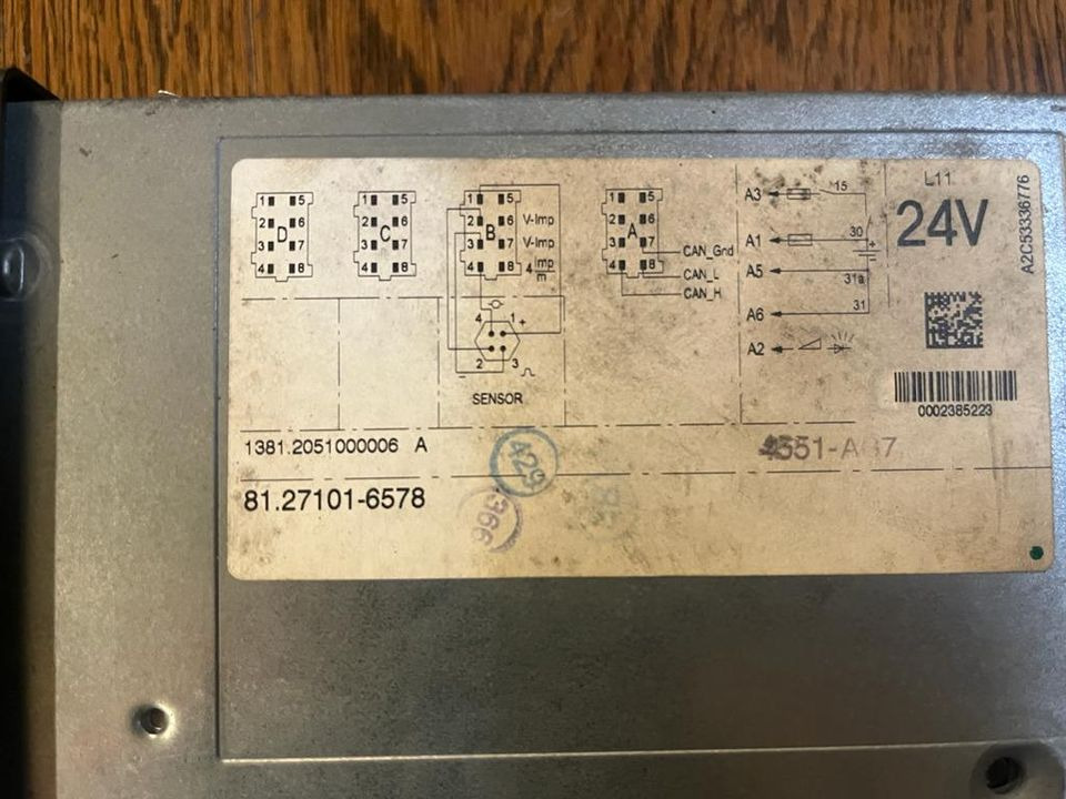 MAN TGX TGS TGA TGL Tachograph 81.27101-6578 - Tacógrafo de Caminhão: foto 2 MAN TGX TGS TGA TGL Tachograph 81.27101-6578 - Tacógrafo de Caminhão: foto 2