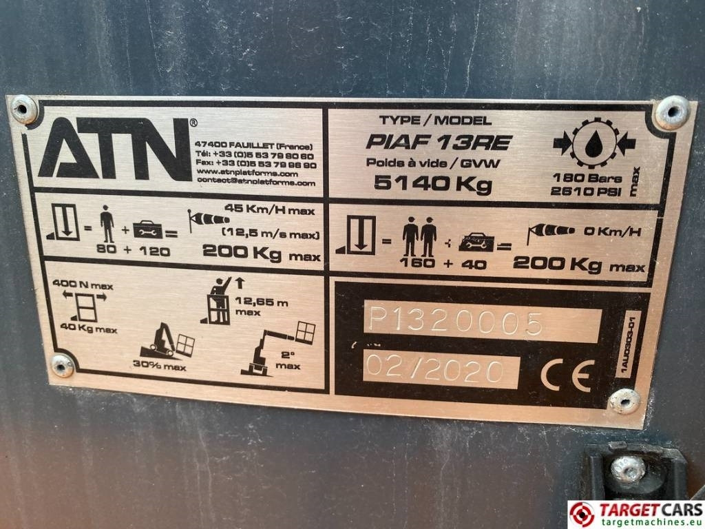 Plataforma de mastro vertical ATN Piaf 13RE Vertical Electric Mast Work Lift 1265cm: foto 10