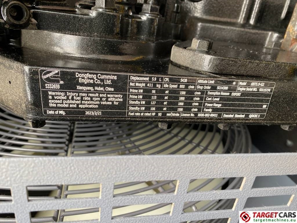 Gerador elétrico Atlas Copco QES100 Diesel 100KVA Generator 400/230V Unused: foto 13