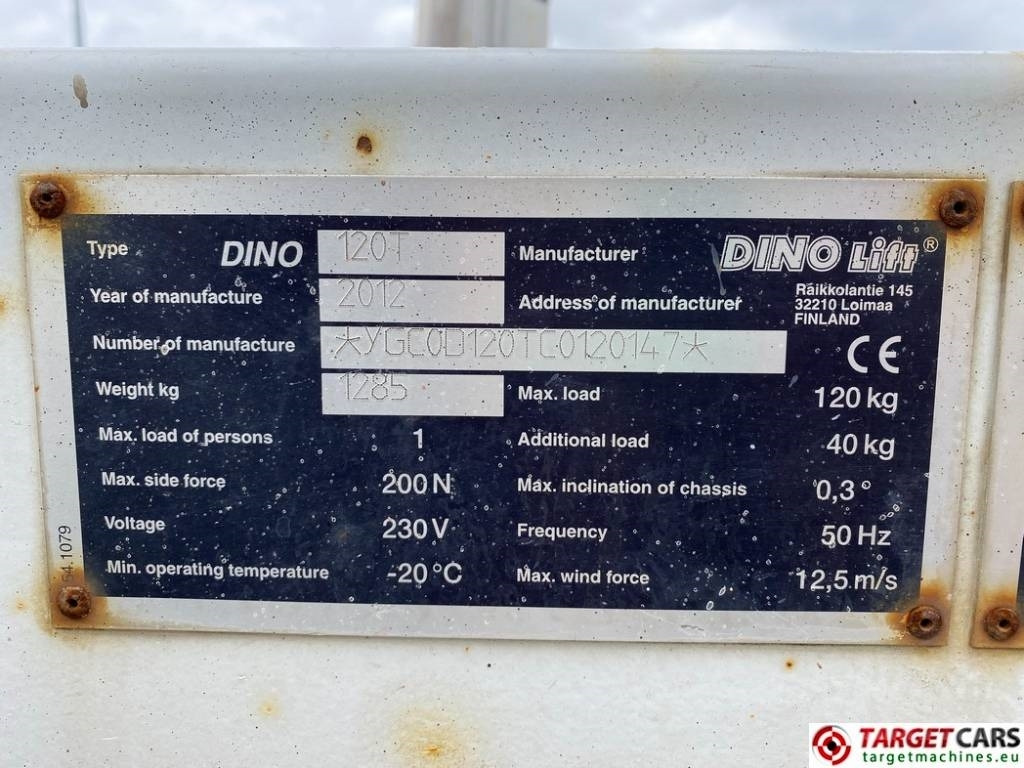 Plataforma de elevaçao rebocável Dino Dino 120T Towable Telescopic Boom Work Lift 1200cm: foto 9