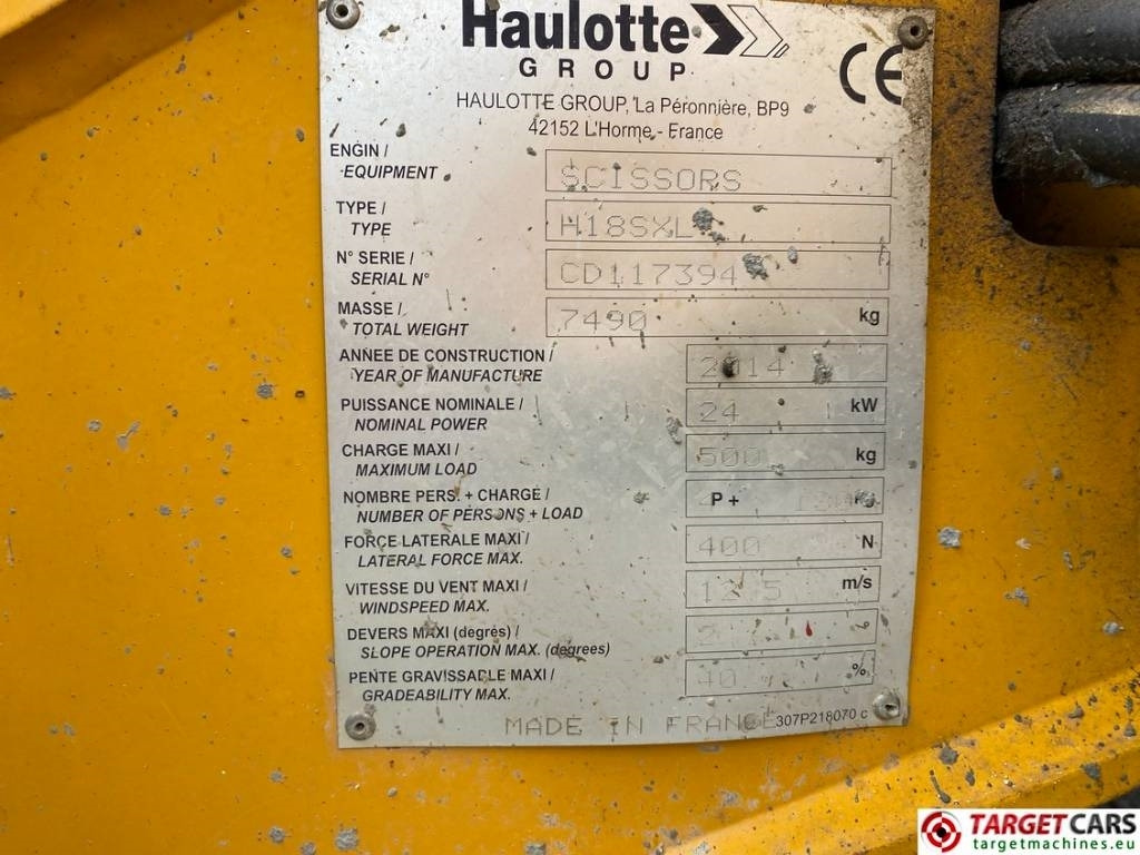 Plataforma de Tijera/ Plataforma de tesoura Haulotte H18SXL Diesel 4x4 Scissor Work Lift 1800cm: foto 10