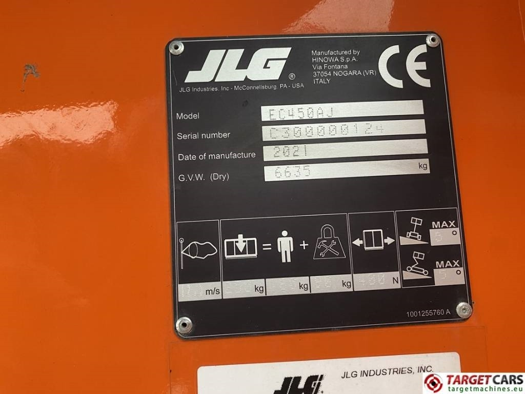 Plataforma articulada JLG EC450AJ Electric Articulated Boom Work Lift 1572cm: foto 10